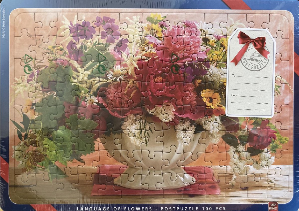 Postpuzzel Language of flowers | 100 stukjes | Wenskaart